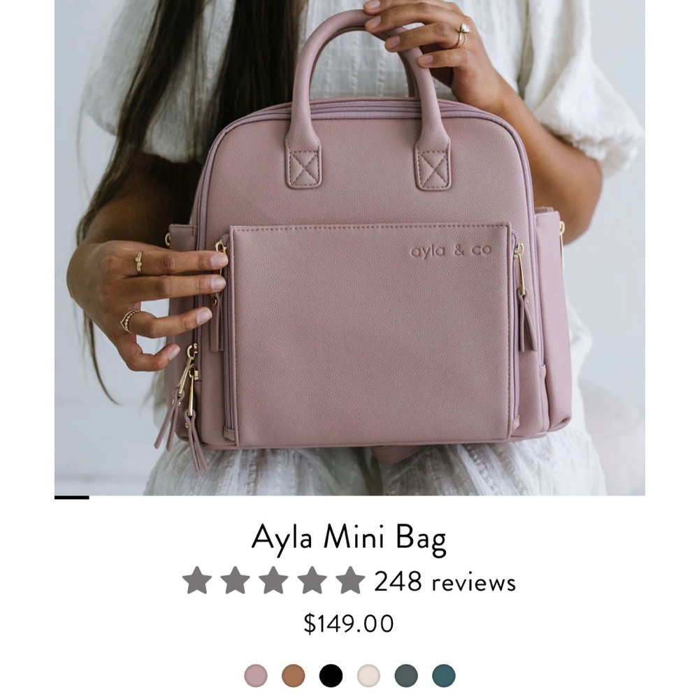 Alya & Co mini baby bag in blush SOLD OUT!